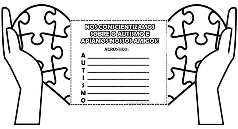 Atividade Interativa - Acróstico Sobre o Autismo - Cantinho Alternativo
