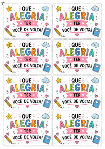 Cartão de volta às aulas