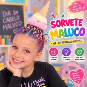 Cabelo maluco sorvete