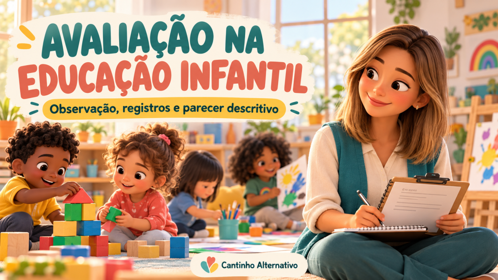 infantil.png	Professora escuta uma criança e registra observações durante a exploração de folhas.