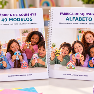 Combo Fábrica de Squishys com duas apostilas de moldes para imprimir