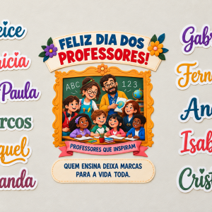 Mural completo com nomes ao redor